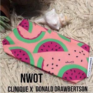 Limited Edition Clinique x Donald Drawbertson Makeup Pouch-New-Watermelon Print